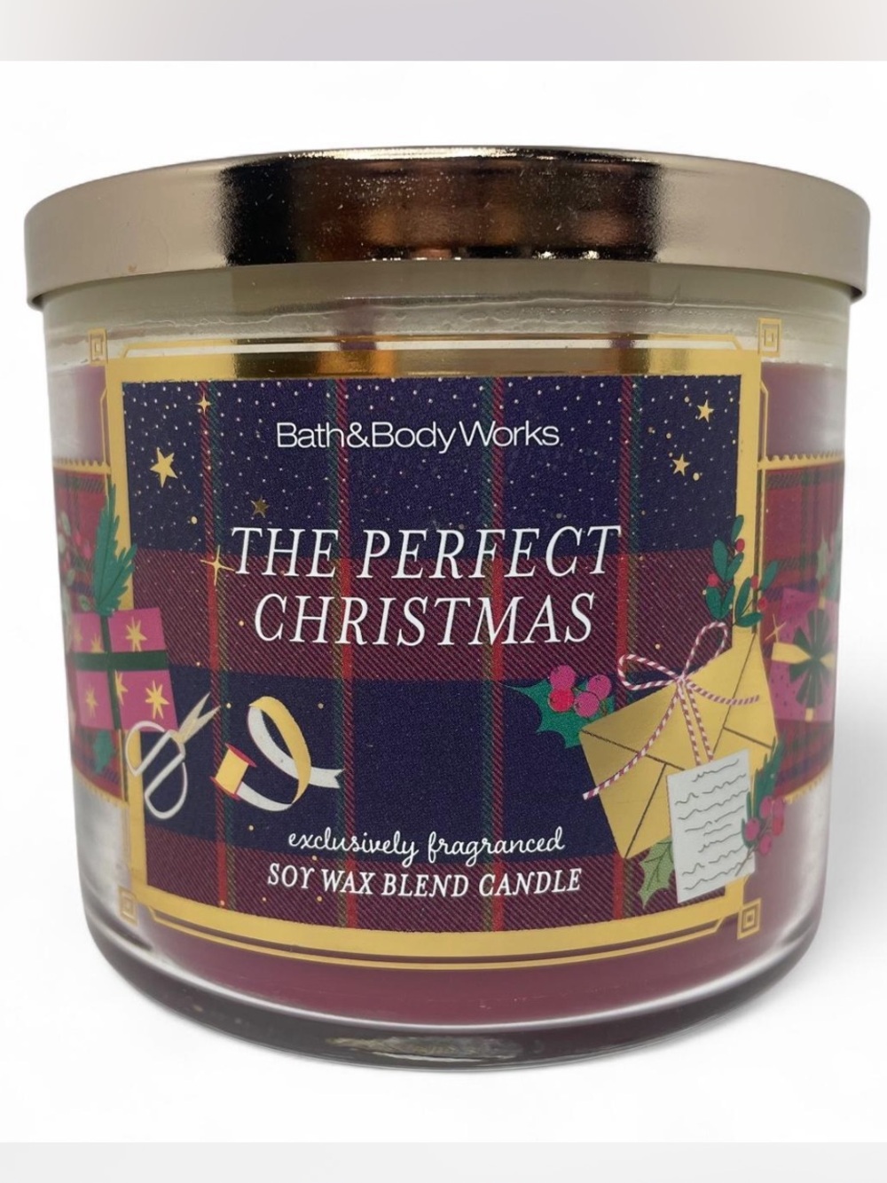 Bath and Body Works The Perfect Christmas 3 Wick Scented Candle 14.5 oz